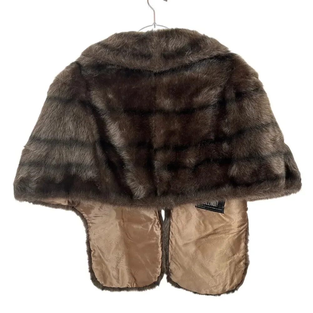 1960s Regina Glenara by Glenoit Mink Fur Stole Capelet Balero Wrap